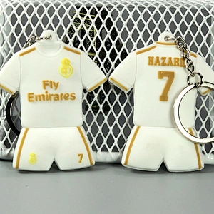 Football Star Custom 3D Soft PVC Jersey Keychain