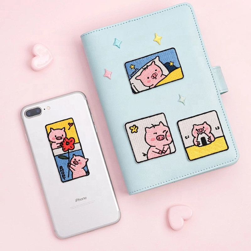 Hand account note book sticker mobil phone decoration embroidered patch embroidery sticker