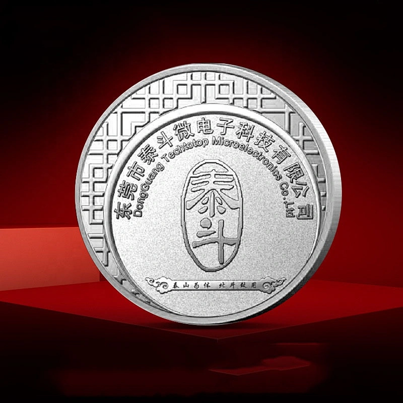 3D Silver liberty coin with plastic case accept customized