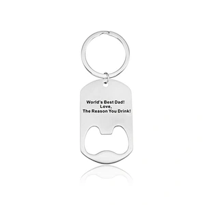 Best Dad Ever Fathers Day Gifts You've Opened My Heart Stainless Steel Bottle Opener Keychain