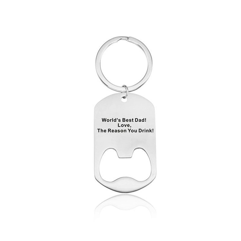 Best Dad Ever Fathers Day Gifts You've Opened My Heart Stainless Steel Bottle Opener Keychain