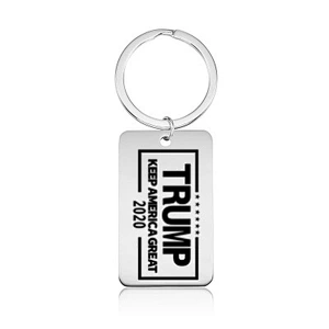 Keep America Great Stainless Steel Trump 2020 Custom Logo keychain