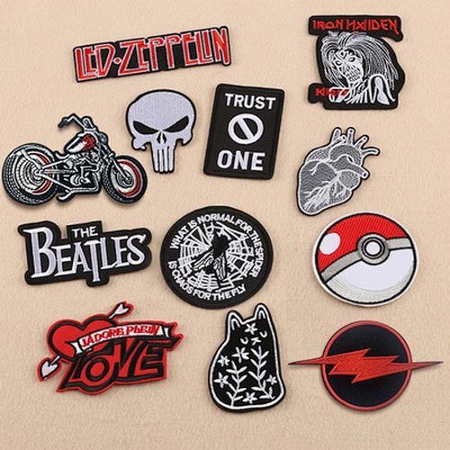 Online Iron on Music Patches Band Embroidery Patch