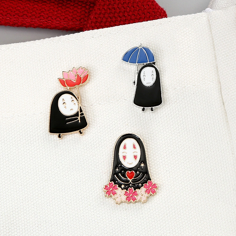 Cute Cartoon Faceless Man Customized Enamel Metal Pin Brooch Collar Custom Enamel Pin