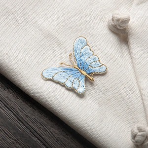 High Quality Embroidered Patch Iron on Butterfly Embroidery Patch