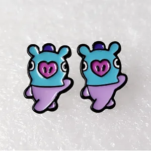 Hot sale BTS kpop enamel earring stud