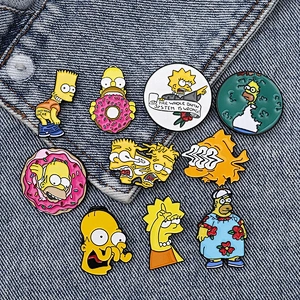 Simpson eastting rainbow donut lapel pin