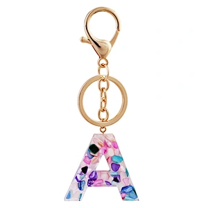 26 different letters English ephabets ABCDEFGHIJKLMNOPQRSTUVWXYZ letter acrylic keychain