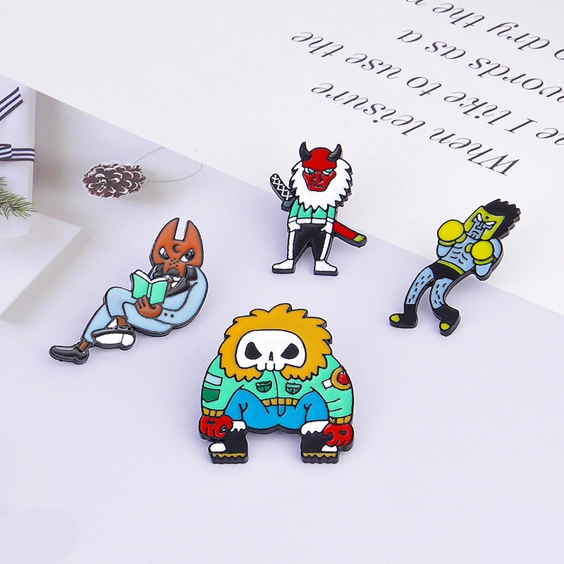 Cartoon Demon Man Metal Pin Brooch for Clothing