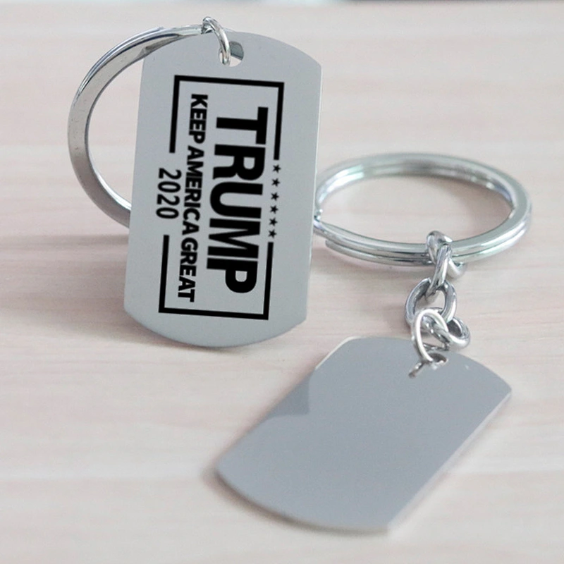 Keep America Great Stainless Steel Trump 2020 Custom Logo keychain