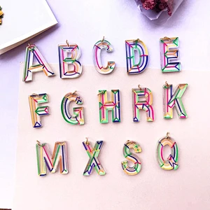 Creative Colorful 26 Letters Keychains Acrylic Keychain