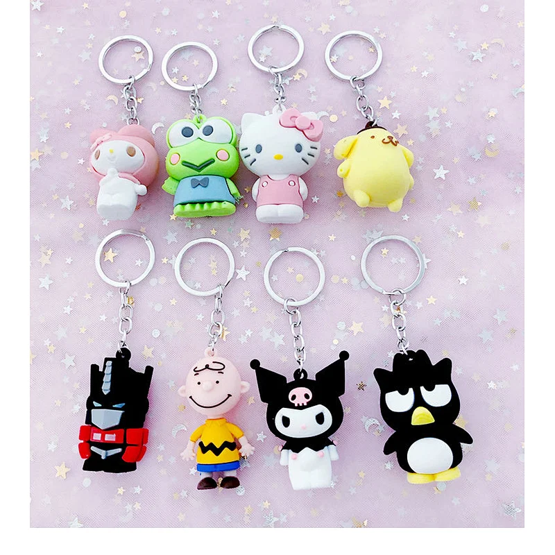 Unicorn Cartoon PVC keychain Student Bag/Key/Car Pendant Keychain Wholesale