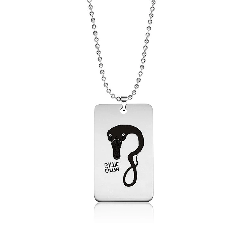 Popular Rapper Billie Eilish Stainless Steel Pendant Necklace