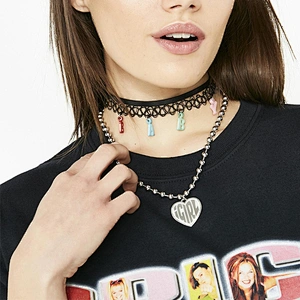 Heart Shape iGirl Stainless Steel Necklace Pendant with Chain