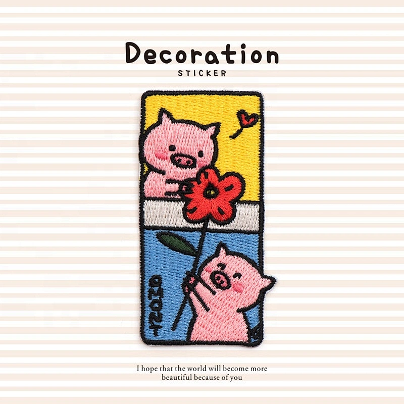Hand account note book sticker mobil phone decoration embroidered patch embroidery sticker