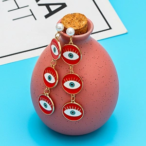 ready stock enamel multiple eyes of demon earring earrings