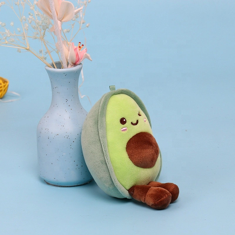 Avocado plush pom pom lobster keyring keychains