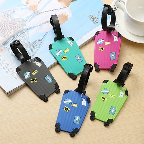 Creative Fashion Luggage Shape Soft PVC Custom Luggage Tag