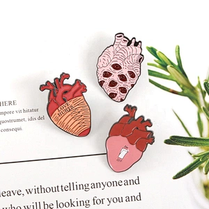 14 designs heart organ medical lapel pins