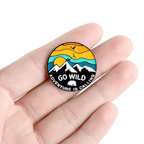 Go Wild Soft Enamel Pin Lapel Custom Adventure Pins