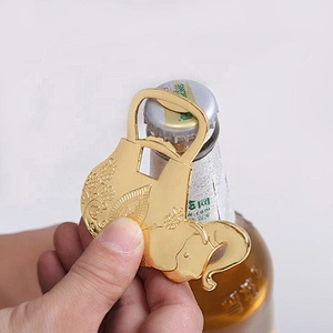 Wedding gifts gold elephant baby elephant bottle opener