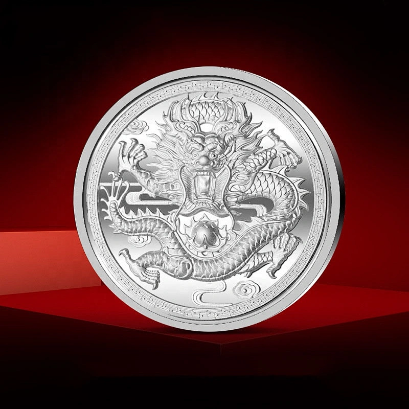 3D Silver liberty coin with plastic case accept customized