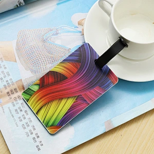 Wholesale Creative Colorful Silicone Luggage Tag Fashion Boarding Pass Soft PVC Tag Custom