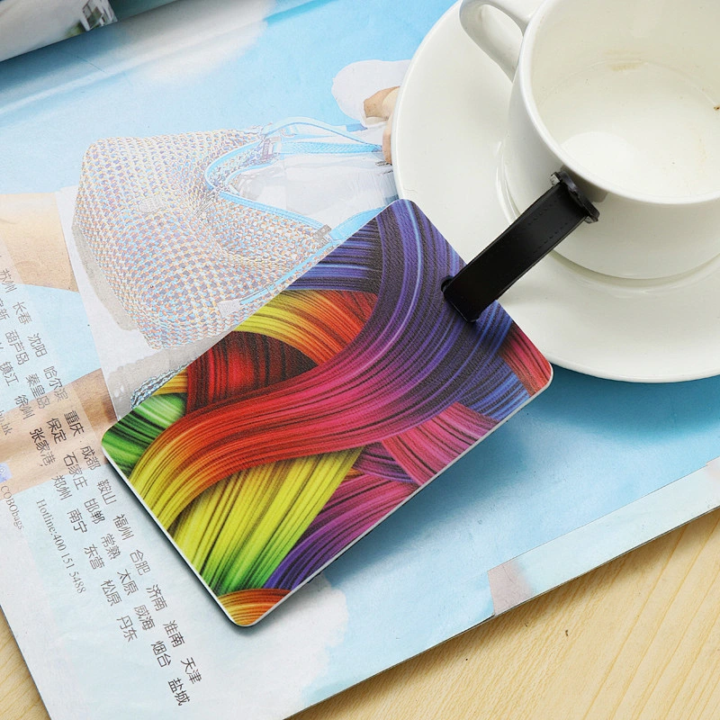 Wholesale Creative Colorful Silicone Luggage Tag Fashion Boarding Pass Soft PVC Tag Custom
