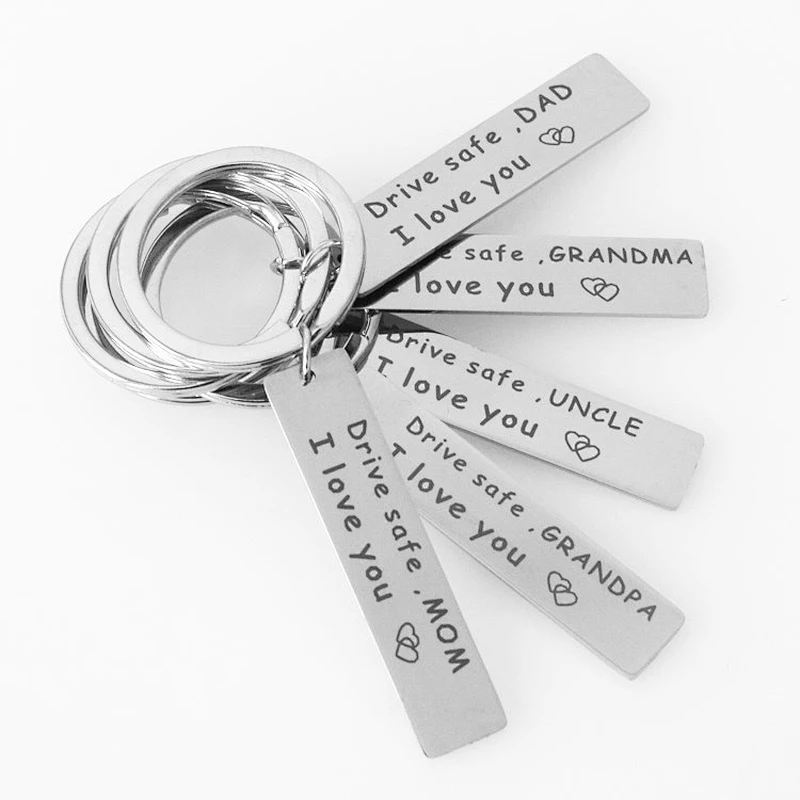 Stainless Steel Drive Safe Metal Keychain
