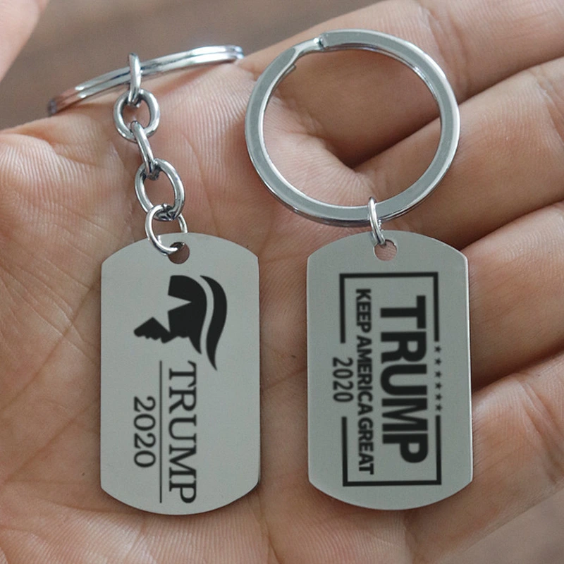 Keep America Great Stainless Steel Trump 2020 Custom Logo keychain