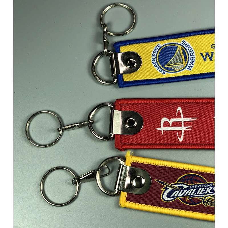 Custom Double Sides Various Basketball Team Woven Keychain