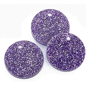 stock round glitter acrylic coin tags charms