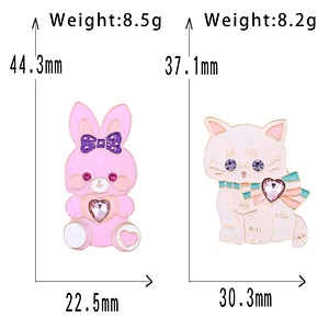 Cartoon Rabbit Cute Cat Love Jacket Soft Enamel Pin Brooch Manufacturer