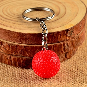 PU keychain 5 different colors golfball keychains