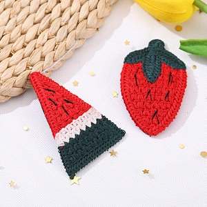 Korean Wool Knitting Hair Accessories for Kids Fruit Hair Clips