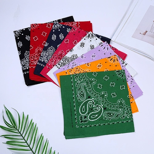 wholesale standard cotton bandana cashew flowers printing Paisley hip pop scarf