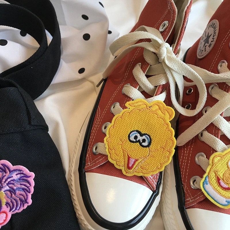 Cartoon little yellow chicken big nose monster pineapple embroidery patches embroidered sticker