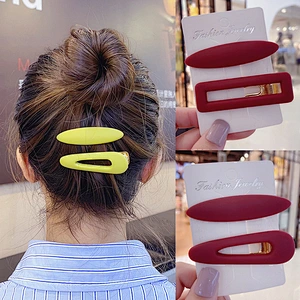 Korean Fashion Frosted Water Drop Shape Hair Clip Accessories Girls Hollow Resin Wholesale Hair Clips