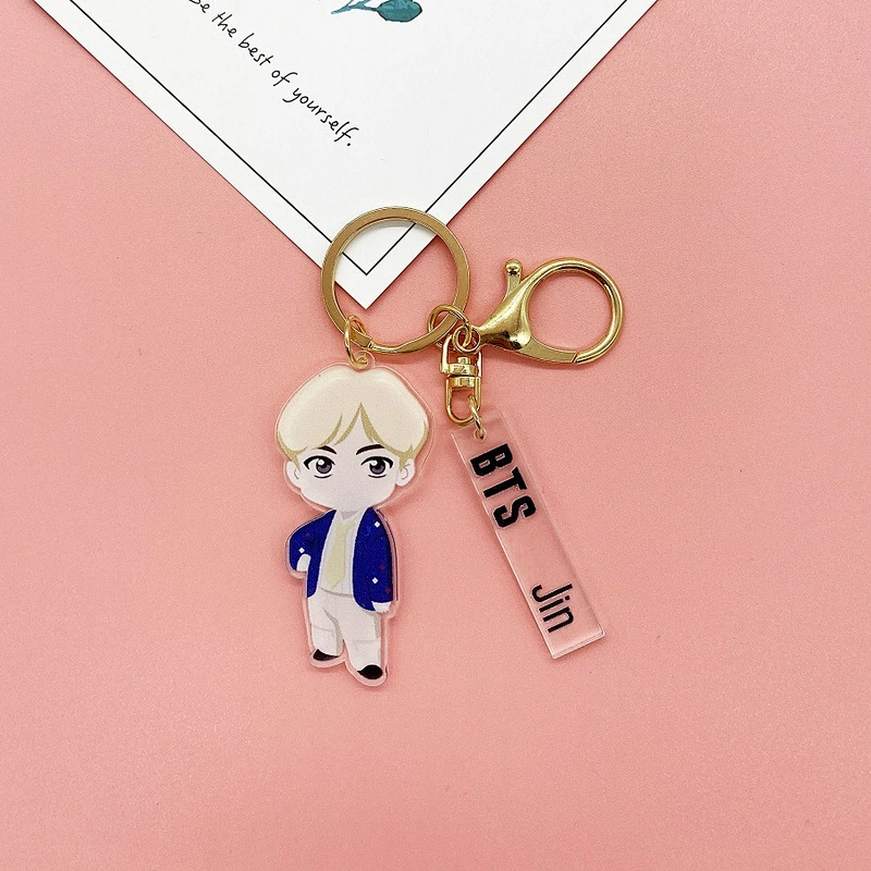BTS Cartoon Custom Acrylic Keychain Maker