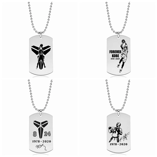 New Basketball Star Black Mamba Commemorative Stainless Steel Customized Chain Necklace