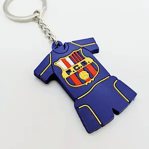 Football Team Jersey Soccer PVC Keychain Custom