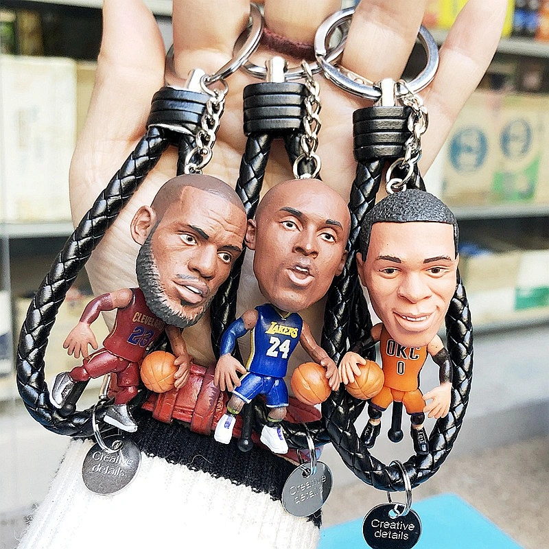 Basketball Star Figurine Basketball Fan Gift 3D Player Keychain