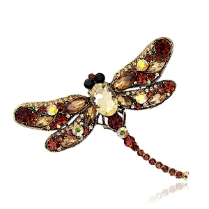 European and American Retro Big Dragonfly Animal Brooch Fashion Brooches