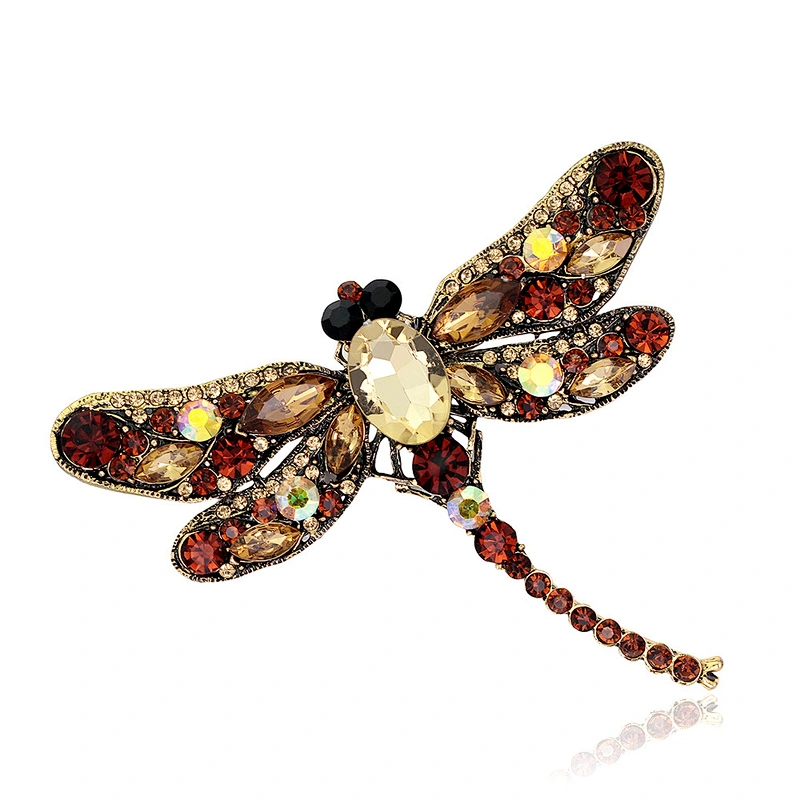 European and American Retro Big Dragonfly Animal Brooch Fashion Brooches