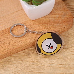 Custom Double Sides Transparent Cartoon Acrylic Pendant Keychain Wholesale Creative Advertising Gifts