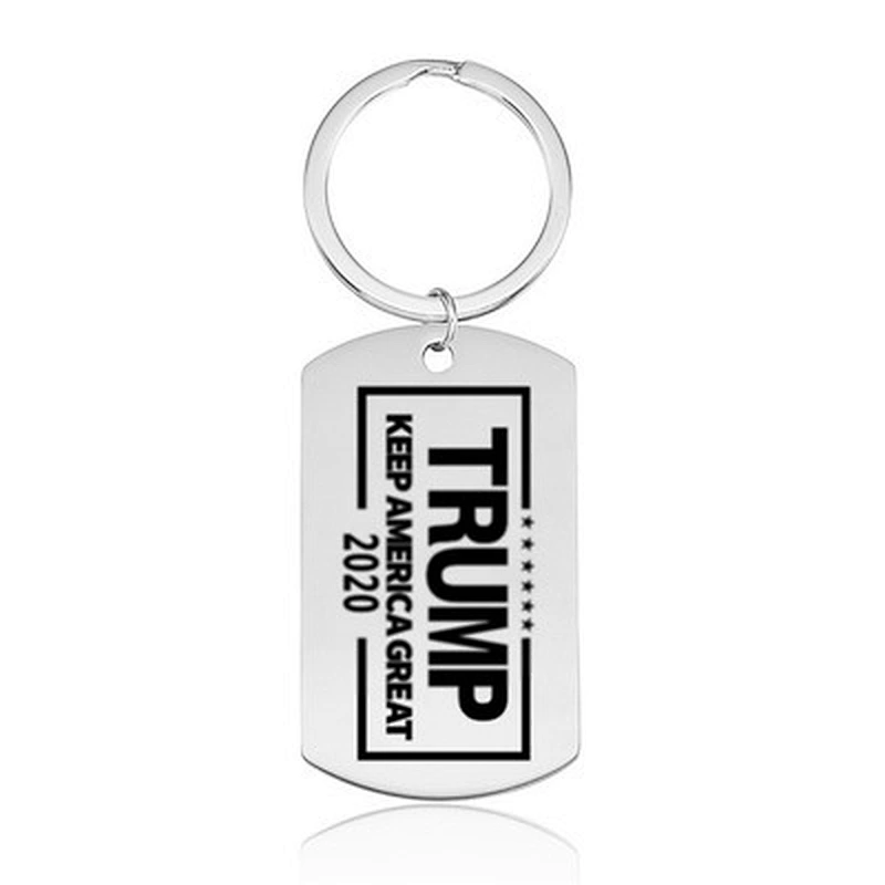 Keep America Great Stainless Steel Trump 2020 Custom Logo keychain