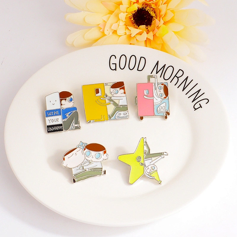 Fashion Boy Series Cartoon Pin Brooch Custom Metal Pins Badge