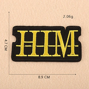 12 Styles Iron on Logo Patches Embroidery Letter Patches for Clothing
