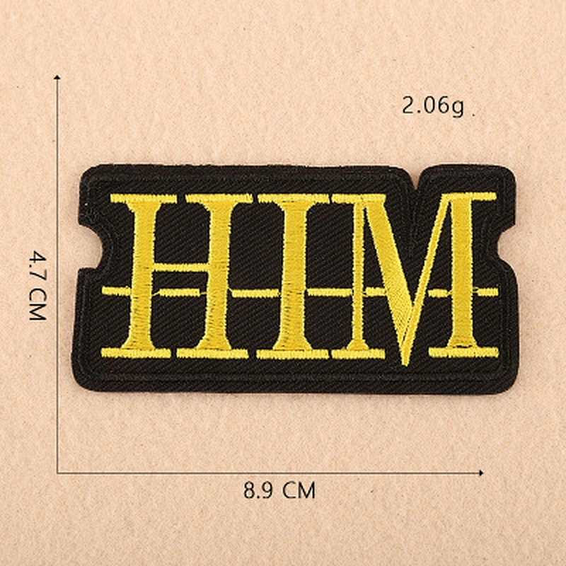 12 Styles Iron on Logo Patches Embroidery Letter Patches for Clothing