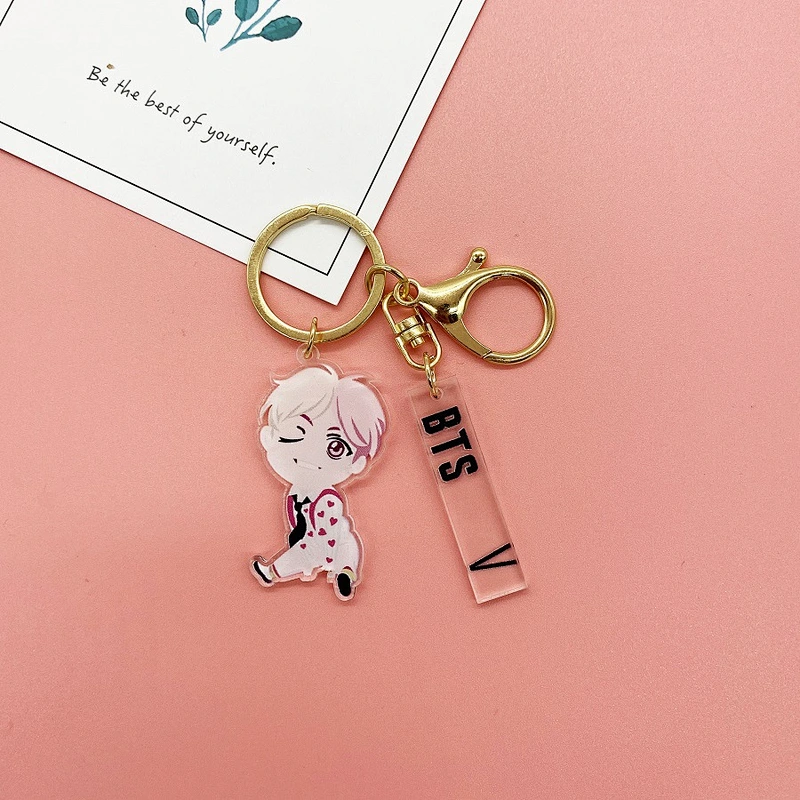 BTS Cartoon Custom Acrylic Keychain Maker